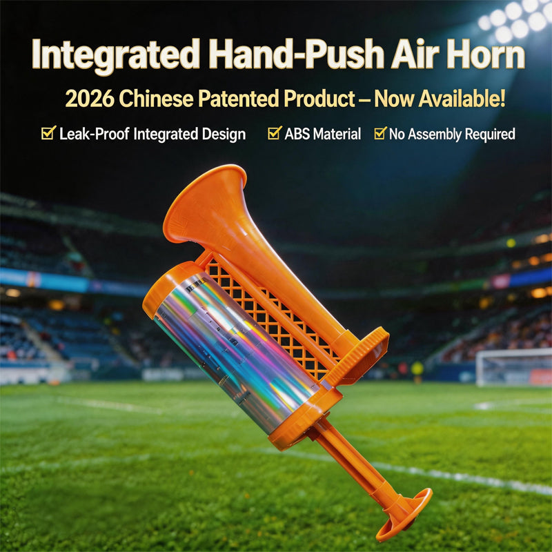 Integrated Handheld Air Horn Patented One-Piece Design 120dB Loud Sound No Gas Canister ABS Material Sports Cheering Marine Safety Outdoor Emergency