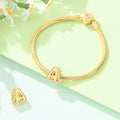 Gold-plated Copper DIY Bracelet Bead Accessories With English Letters