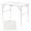 3ft Portable Aluminum Folding Table 90-60cm