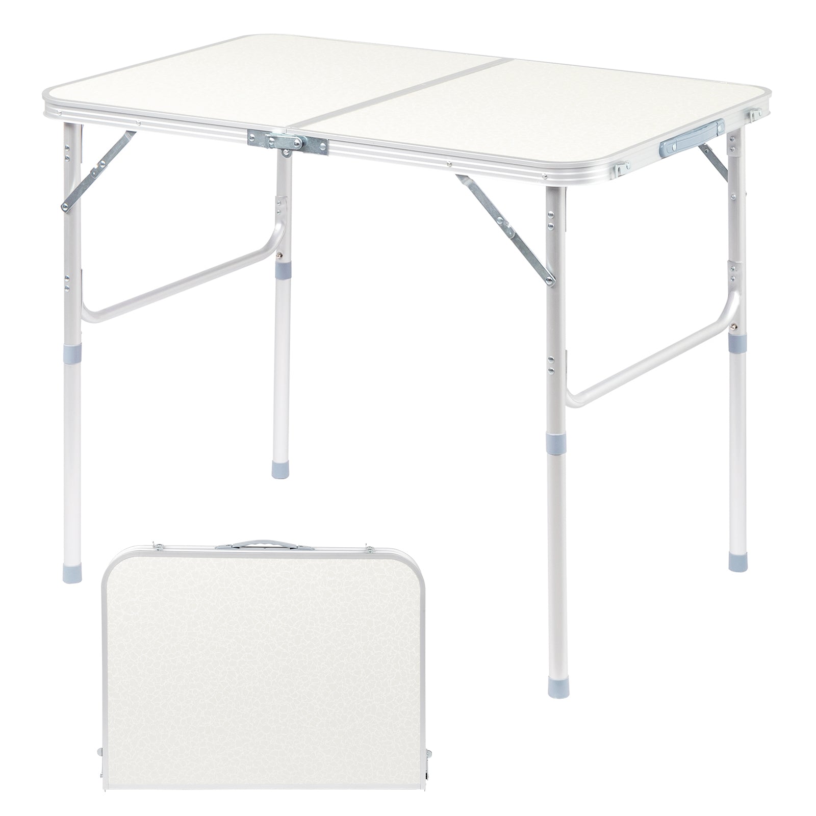 3ft Portable Aluminum Folding Table 90-60cm