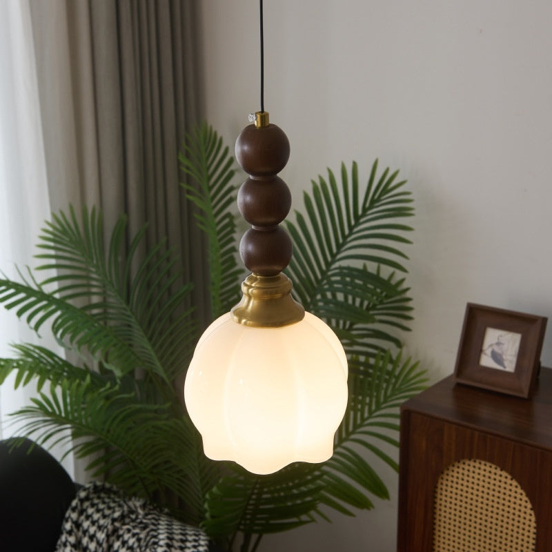 Chandelier French-style Vintage Solid Wood Background Wall Artistic Hallway Light