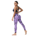 Self Pickup Only - Four Seasons Printed Nine Point Sports Yoga Pants