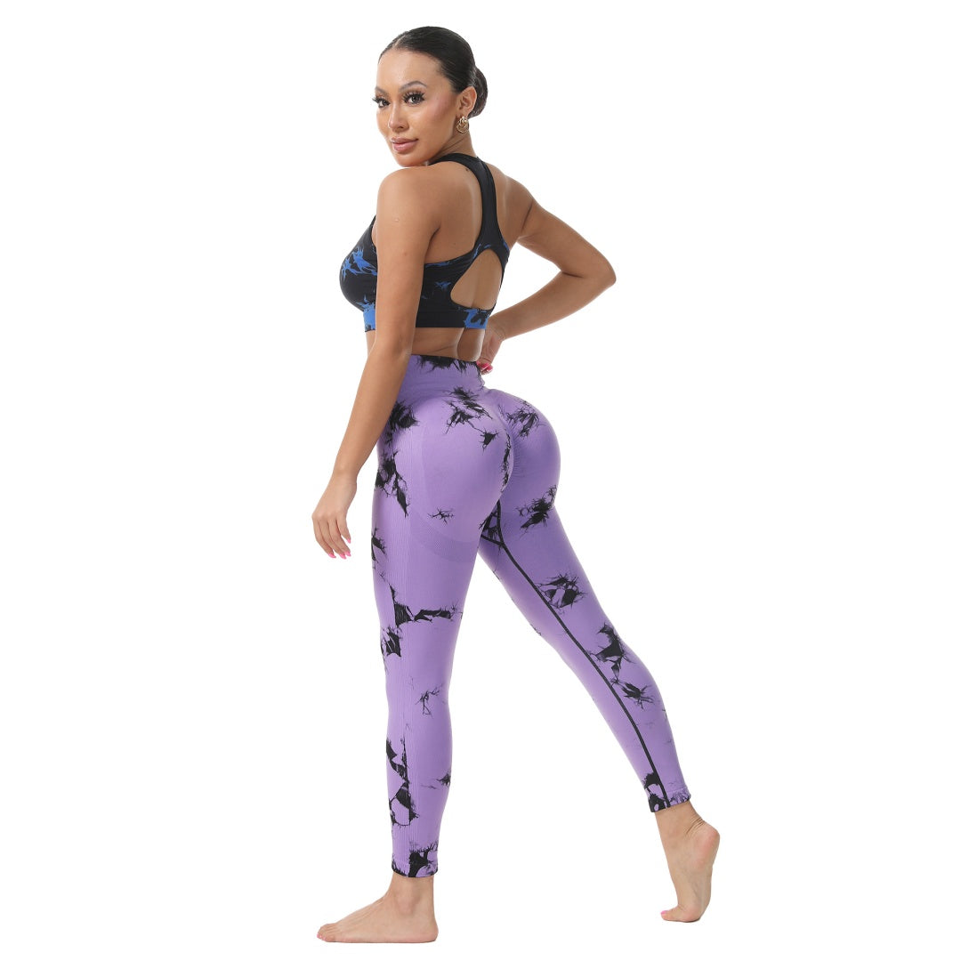 Self Pickup Only - Four Seasons Printed Nine Point Sports Yoga Pants