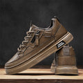 Casual Breathable Solid-color Trendy Lace-up Round-toe Sneakers