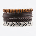 Western-style Cotton-thread-woven Leather Bracelet