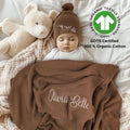 Embroidered Name Baby Knitted Cotton Nap Personality Sofa Blanket