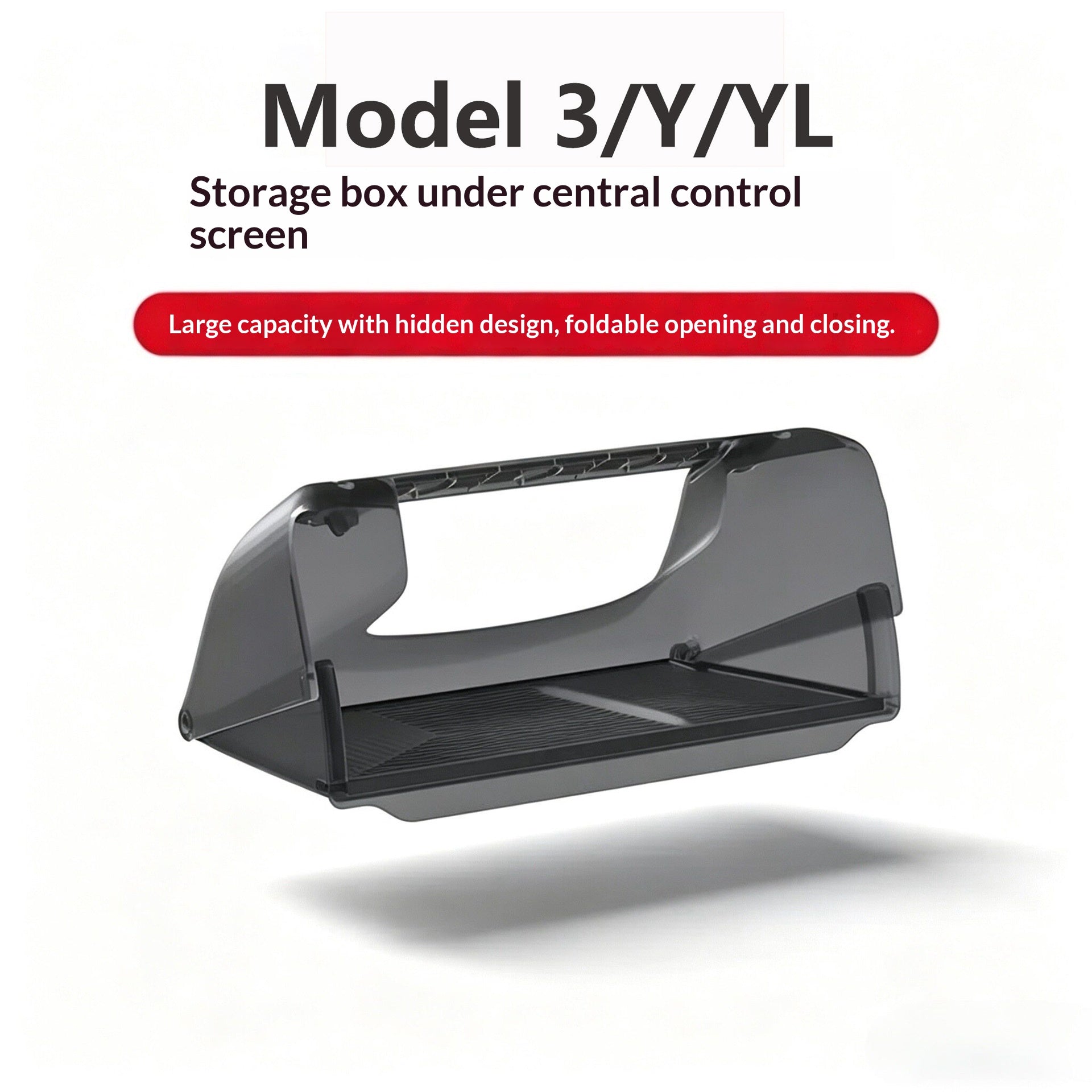 Retractable Storage Compartment For Car Accessories Under The Central Control Screen