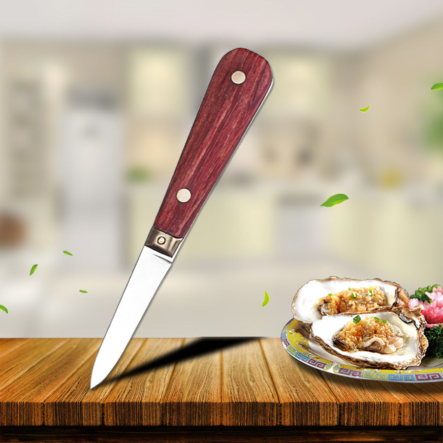 Rosewood-handled Stainless Steel Oyster Knife
