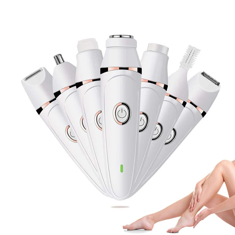 7 IN 1 Hair Remover Women Bikini Trimmer Body Eyebrow Epilator