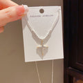 Metal Contrast-color Cross Pendant Necklace