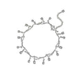 1pcs 999 Sterling Silver Lily Of The Valley Tassel Adjustable Anklet, Fairy Forest Style, For Summer Beach Daily Wear & Women Romantic Gifts