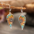 Waterdrop-shaped Sunflower Alloy Ear Clip