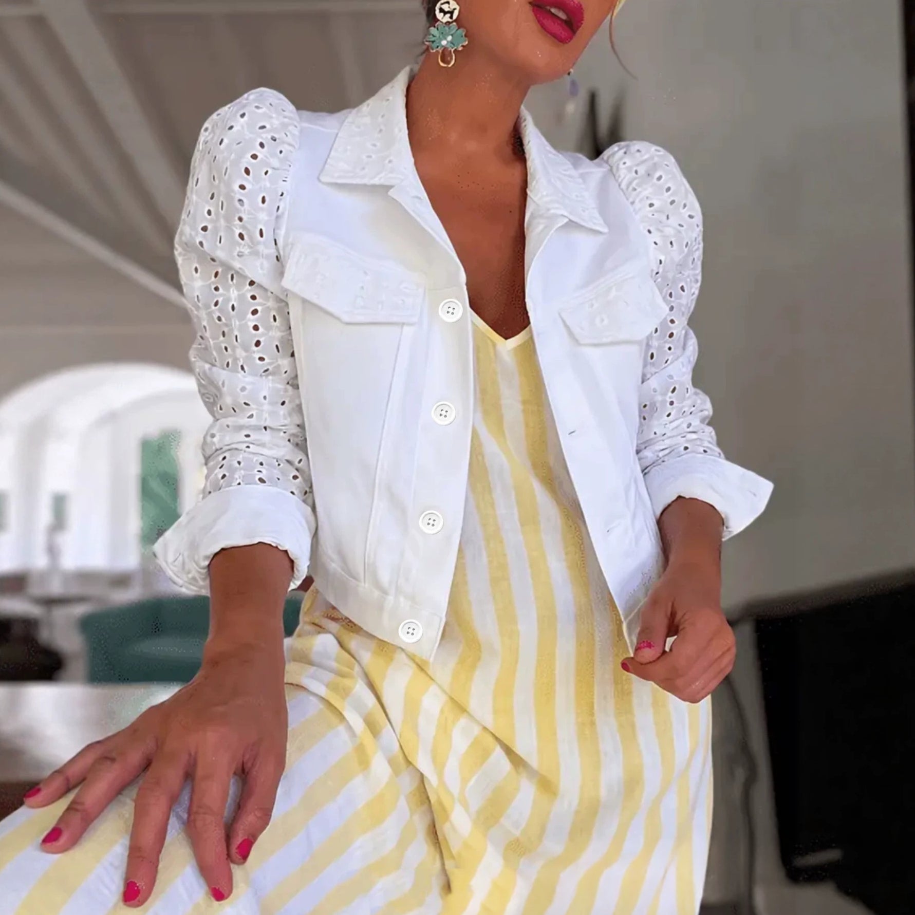 Elegant Socialite-style Womens Top