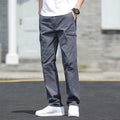 Mens Multi-Pocket Straight-Leg Long Pants