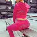 Womens Two-piece Sweatshirt Set In Stock Sexy Long-sleeve Outfit