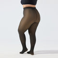 Women's Fall And Winter Outer Wear Plus Size Fake Transparent Black See-through Leggings