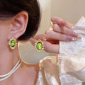 Niche Elegant Geometric Studs, Vintage French Light Luxury Women Ear Ornaments