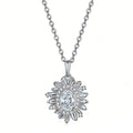 S925 Sterling Silver 5x7mm Oval Moissanite D Aisy Necklace 45cm D Color VVS1 Platinum Gold Plated GRA Certified Gift Box