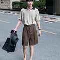 Ice Silk Suit Shorts Men's Summer Thin