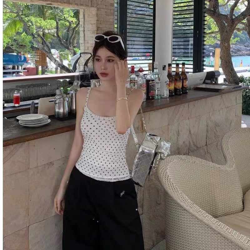 Womens Slimming Sleeveless Cropped Top