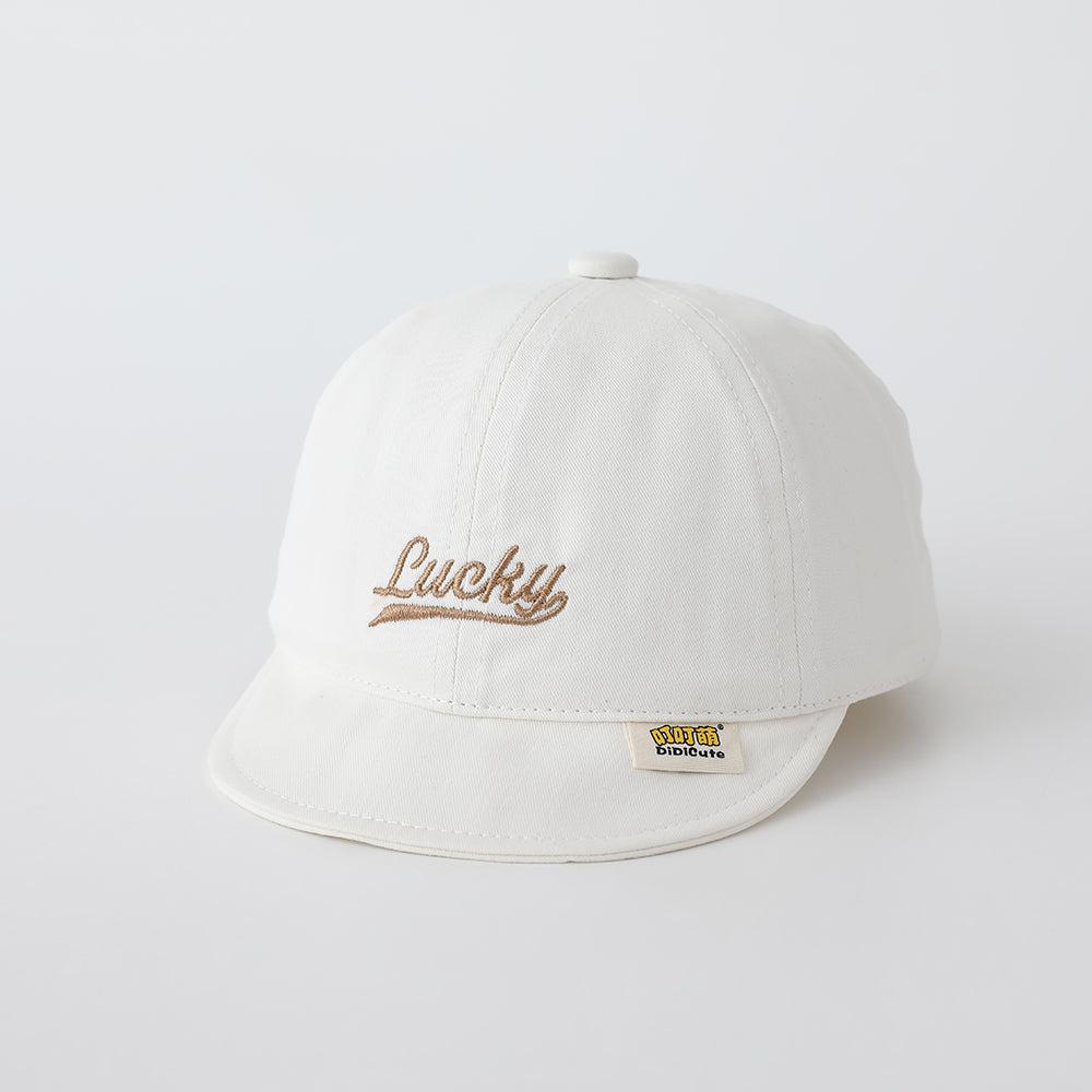 Children's Solid-color Artistic Font English Embroidery Adjustable Simple And Fashionable Soft-brim Baseball Cap For Outdoor Travel And Daily Use