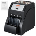 USD Coin Sorter, Coin Sorter Machine For USD Coin Sorts Up To 230 Coins Min, Coin Sorter And Wrapper Machine Holds 200 Coins Included 4 Coin Tubes, Black
