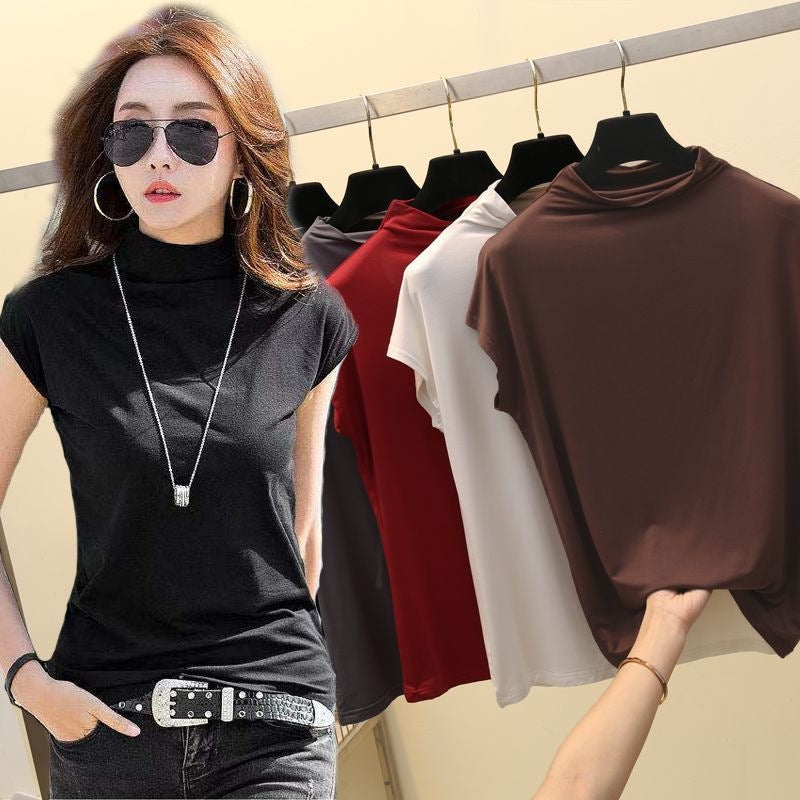 Womens Summer New Half-Neck Slimming Vest Sleeveless Top
