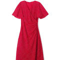 Womens V-neck Floral-print Short-sleeve Dress