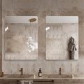 32 X 24 Inch Frameless Bathroom Vanity Mirror, Wall Mounted Rectangular Wall Mirror With 5mm Copper-Free Silver Glass, Shatter-Resistant Safety Backing, Vertical Or Horizontal Installation
