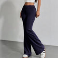 Fashionable Drawstring High-waist Casual Flared Trousers