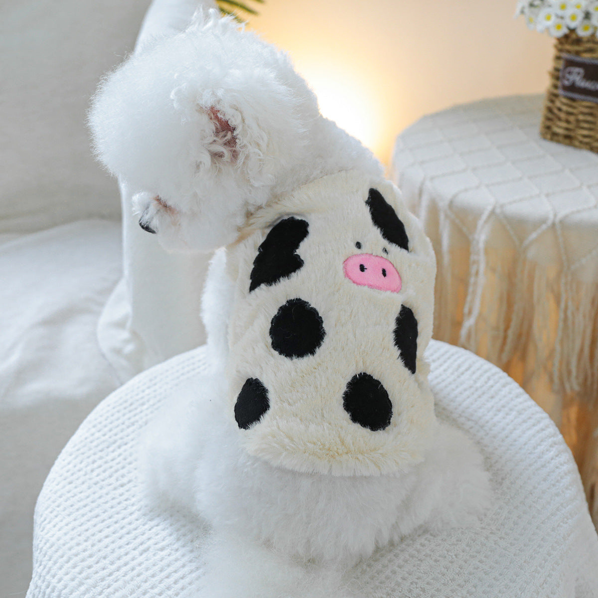 Cow-print Couple Cotton-padded Vests
