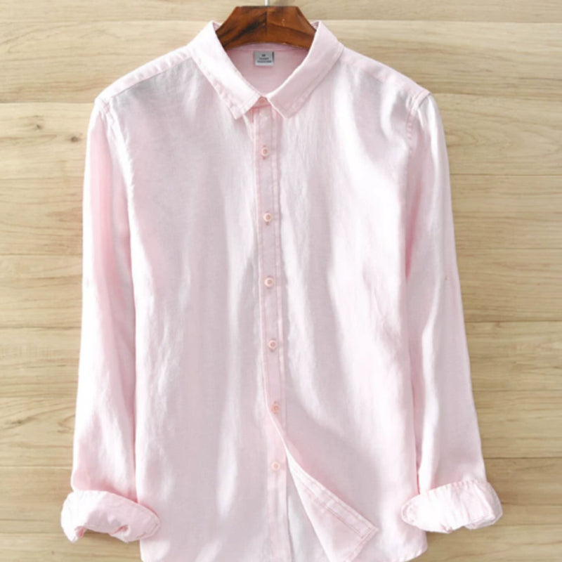 Men's Korean-style Slim-fit Long-sleeved Shirts For Summer