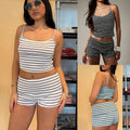 Womens Minimalist Striped Sexy Set