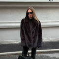 Mid-length Faux Fur Coat