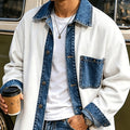 Design-inspired Denim Patch Lapel Coat