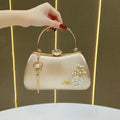 Pearl-encrusted Diamond-studded Tassel Pendant Handbag