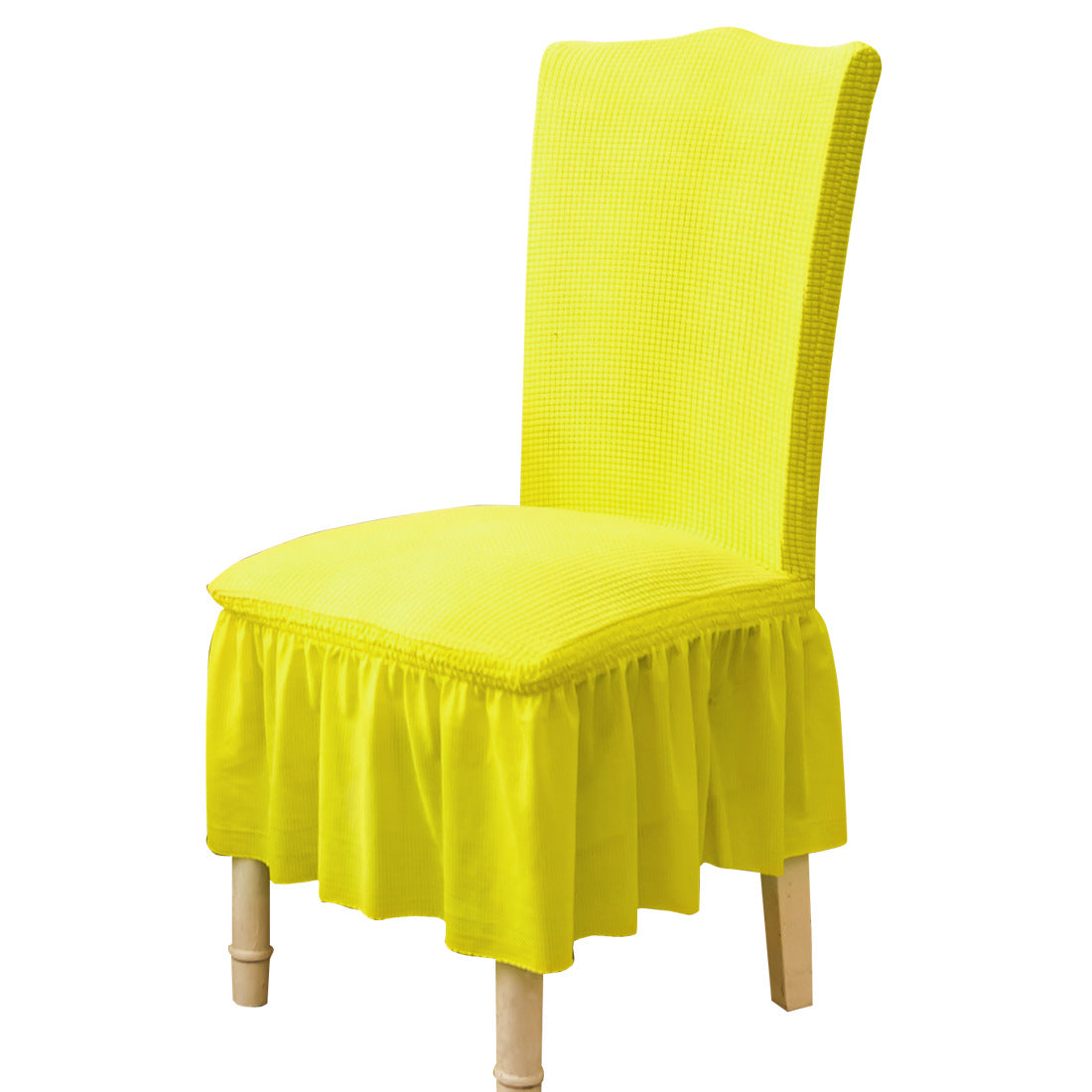 Solid Color Skirt Chair Cover Dining Room Chair Cover Case