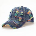Men's And Women's Matching Colorful Beveled Hole Adjustable Curved Brim Trendy Baseball Cap For Outdoor Streetwear, Casual Hat With Personalized Style
