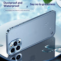 Magnetic Metal-frame Lens Case With Frosted Transparent Design And Seahorse Clasp For Phones