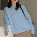 Womens Round-neck Loose-fit Knitted Bottoming Sweater