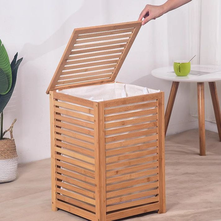 Moso Bamboo Clothing Storage Basket For Home Use