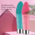 2 in 1 Skin Care Cleanser Waterproof Silic Beauty Massager Tool