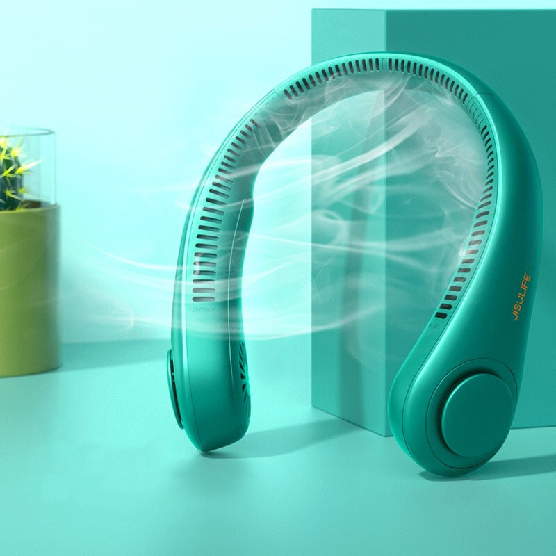 Portable Electric Wireless Fan Cooling Bladeless Mute Neckband Fan