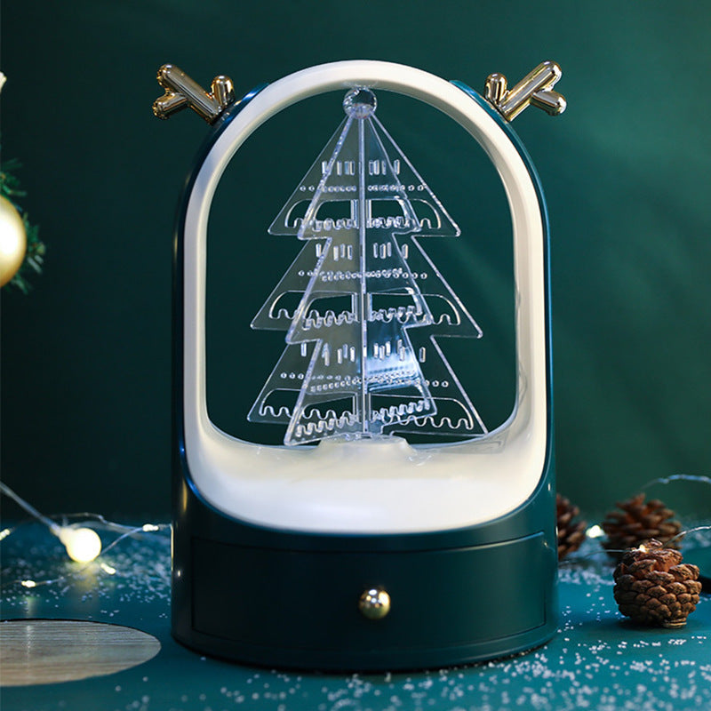 Christmas Tree Jewelry Rack Luxury Ring Earrings Necklace Storage Box