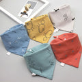 Baby Bibs Triangle Double Cotton Bibs Cartoon Print Towel