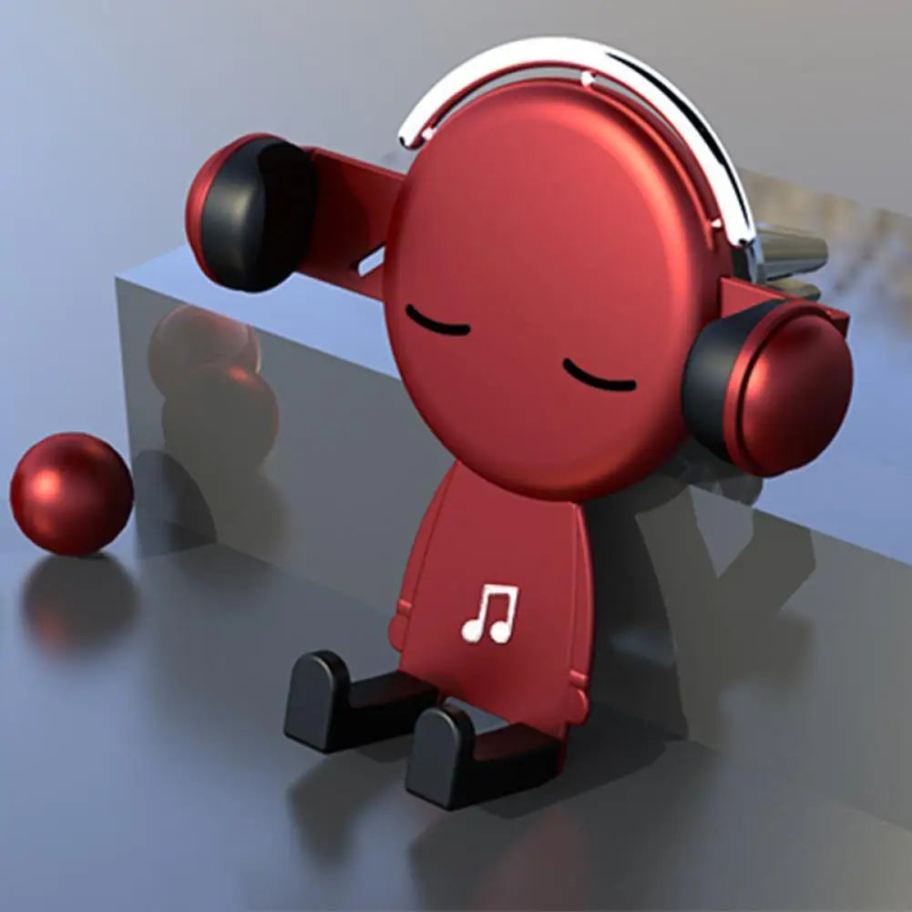 Car Phone Holder Automobile Anti-Scratch Cartoon Music Phone Holder Bracket