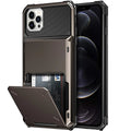 Phone Wallet Case Cover Slide Armor Wallet Card Slots Holder