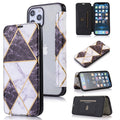Luxury Marble Card Slot Magnetic Leather Flip Wallet Cell Phone Case for iPhone 12 Pro Max 11 Xs 7 8