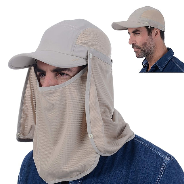 Adults Sun Hat Fishing Hat with Neck Face Flap Cover