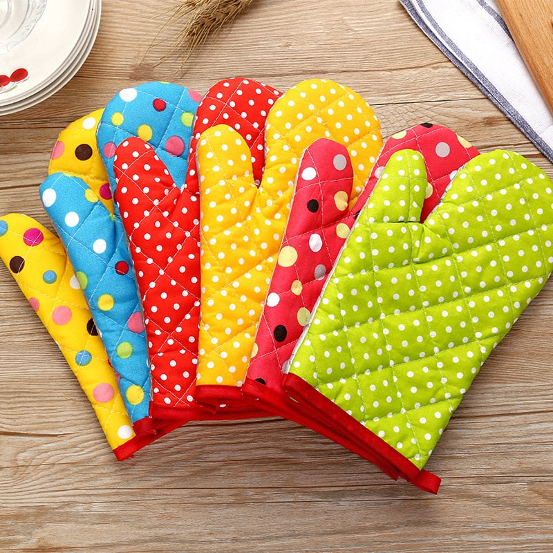 Mitten Microwave Oven Glove Cotton Insulated Baking Heat Resistant Gloves